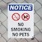Signmission No Smoking No Pets OSHA Notice Sign, Plastic, 7in W x 10in L, 2PK OS-2PACK-NS-P-710-V-14807 - alternate 3